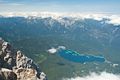 Aussicht auf den Eibsee von der Zugspitze