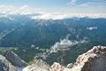 Blick von der Zugspitze nach Tirol/Österreich