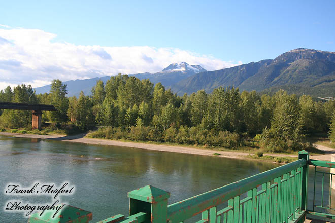 Brücke über dem Columbia River bei Revelstoke